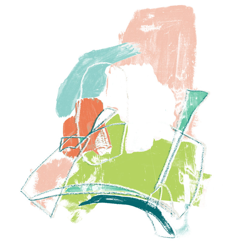 Chromatic Intent V by June Erica Vess - Wrapped Canvas Print, 30cm H x 30cm W x 3.8cm D