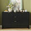 Console latérale, conception ondulée, 3 tablettes, 3 tiroirs pour étude - standard-129912138-129912142-129912143