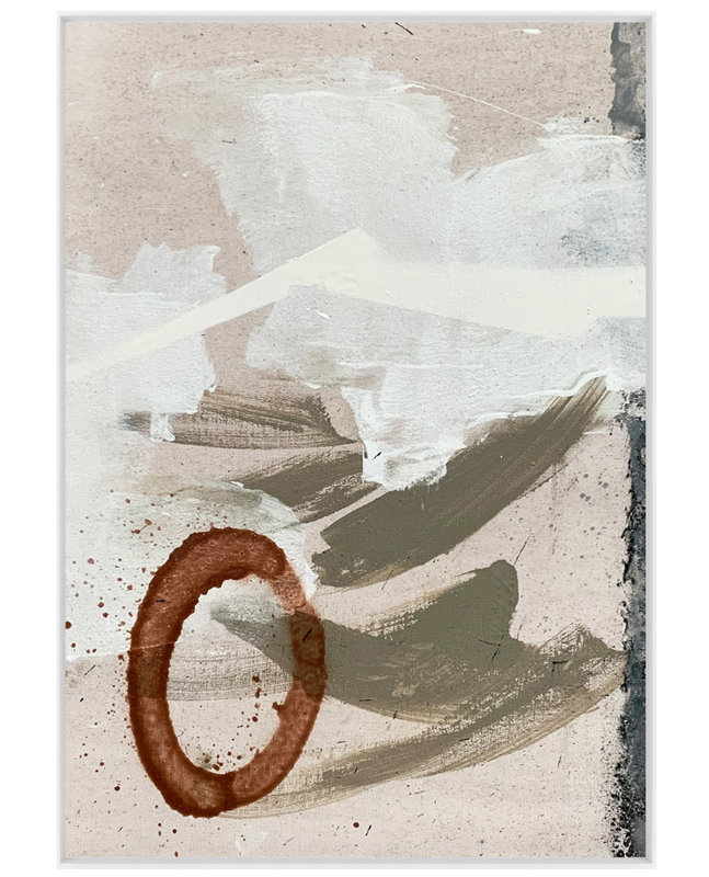 Velora Single Picture Frame Painting on Wood, 90 cm H x 90 cm W, White