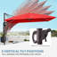 Parasol extérieur en porte-à-faux 141 po x 104 po, base lestée incluse-972414705
