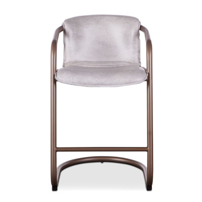 Chiavari Upholstered Stool with Metal Frame