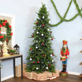 The Holiday Aisle® 7.5' Lighted Pine Christmas Tree & Reviews | Wayfair