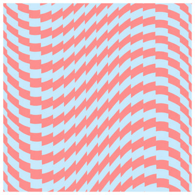 Édredon en zigzag rouge et bleu