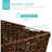Rustic Set Of 4 Multipurpose Stackable Seagrass Storage Basket, Handwoven Laundry Organizer Totes For Bedroom And Living Room, Shelves, Pantry W/Insert Handles-76376124-76376122