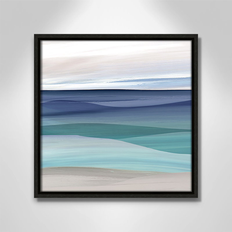 «Blue Valley Print» par Carol Robinson, Espresso, H 13,5 po x l 13,5 po x P 2 po