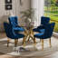 Ensemble de salle à manger à piédestal rond 5 pièces avec chaise capitonnée en velours pour salle à manger et salon-1248467044-1246170666-1248467047
