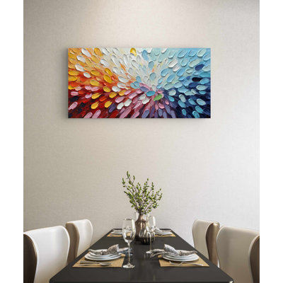 Peinture à l'huile abstraite moderne à la main