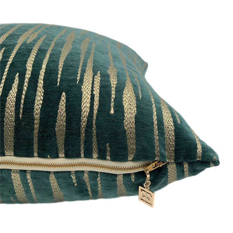 Dia Square Pillow Cover & Insert, Teal