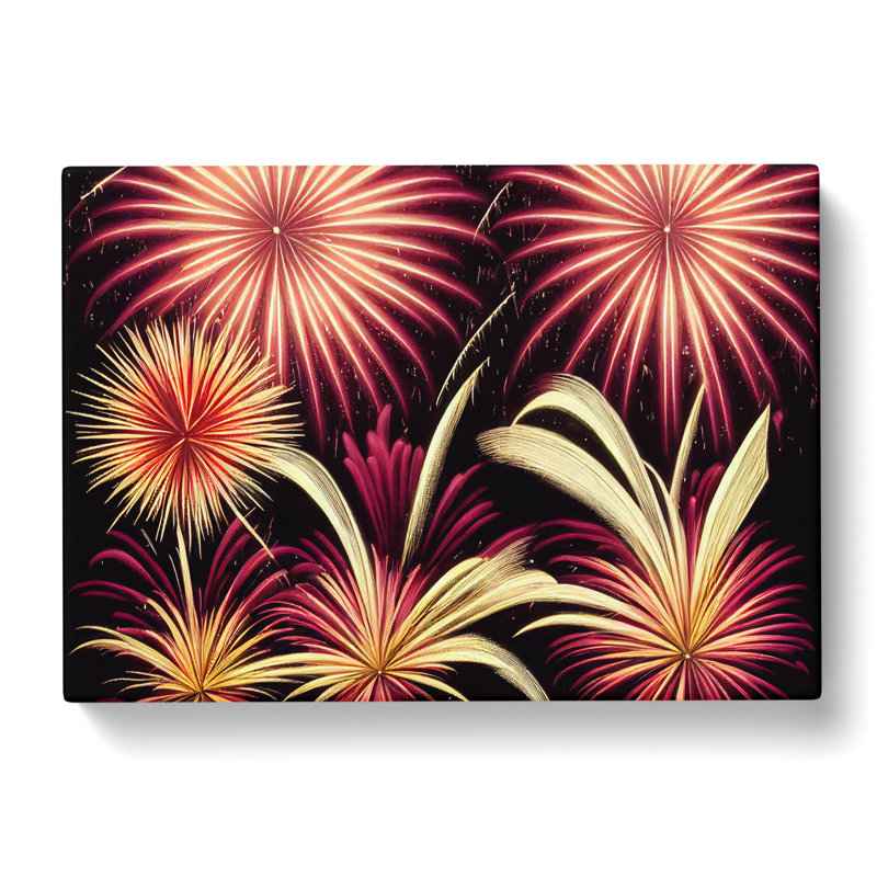Tremendous Fireworks - Wrapped Canvas, 50cm H x 76cm W x 3cm D