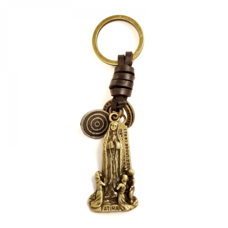 Porte-clés Fatima à finition antique