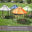 Pet Gazebo Dog Kennel Play Pen with Market Top Canopy-69682216-69682213