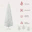 Arbre de Noël artificiel 6 pi avec arbre de Noël mince 6 pi avec 390 branches réalistes et support en plastique-118034143-118034142