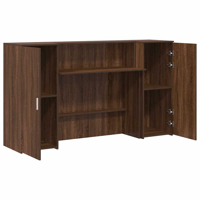 Baki Standing Desk, 103.5cm H x 180cm W x 50cm D, Smoked Oak