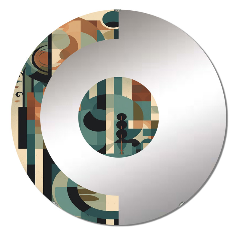Dashone - Miroir mural demi-cercle, 31,4 po x 31,4 po