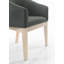 Ensemble de table de salle à manger 3 pièces l 47 po avec base à piédestal et chaises demi-tonneau
