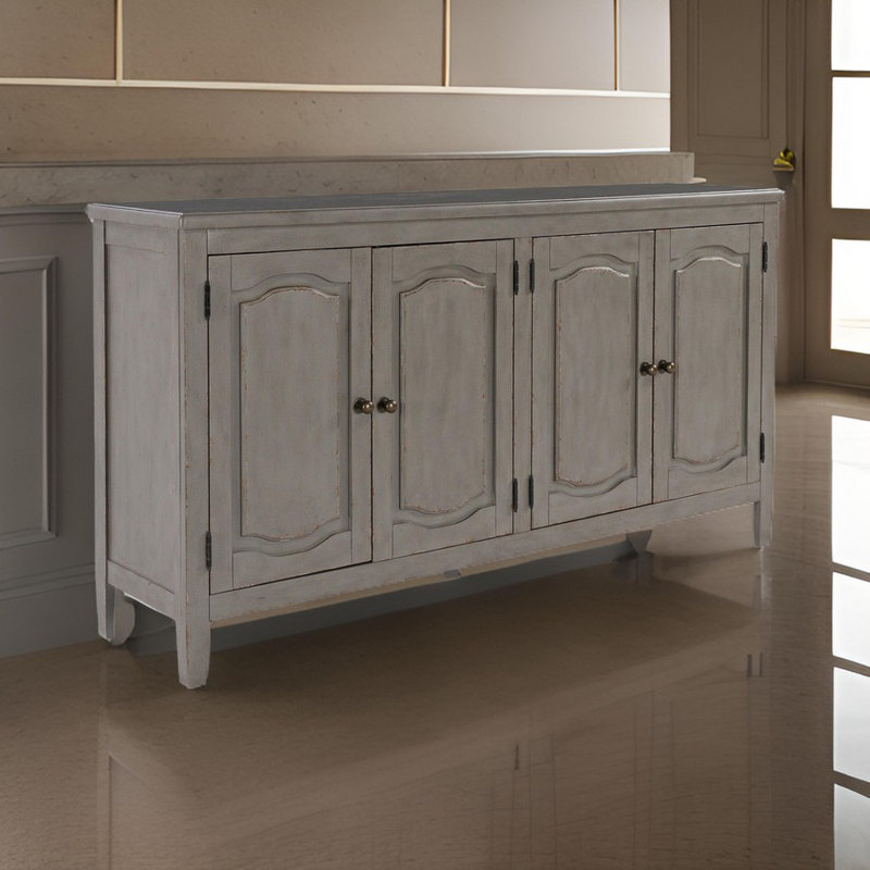 Antique Gray 68'' Traditional Sideboard with Adjustable Shelving