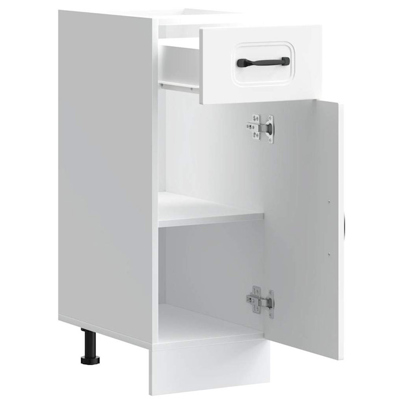 Kitchen Base Cabinet Kalmar Engineered Wood, White, 81.5cm H x 30cm W x 46cm D