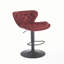 Ensemble de 2 tabourets de bar avec repose-pieds en poudre et base pivotante en velours à hauteur réglable et tabouret de bar simple