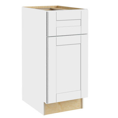 Gallery Now 12 W x 24 D x 34.5 H Ready-to-Assemble All-Plywood Construction Shaker Standard Base Cabinet in White