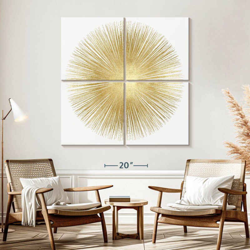 Sunburst or doux I, H 57 po x l 57 po