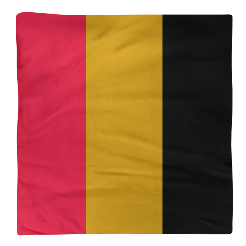 Ottawa Striped Square Napkin, 22" x 22", Red/Gold/Black, Cotton Twill