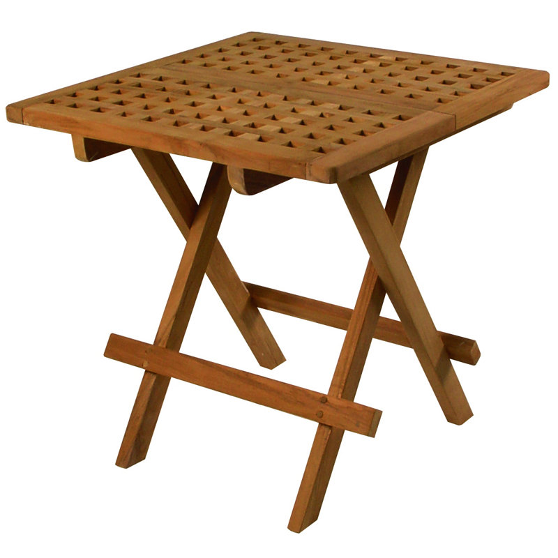 Brumiss Square Teak Solid Wood Yes Outdoor Side Table , 20 " W 20 " D