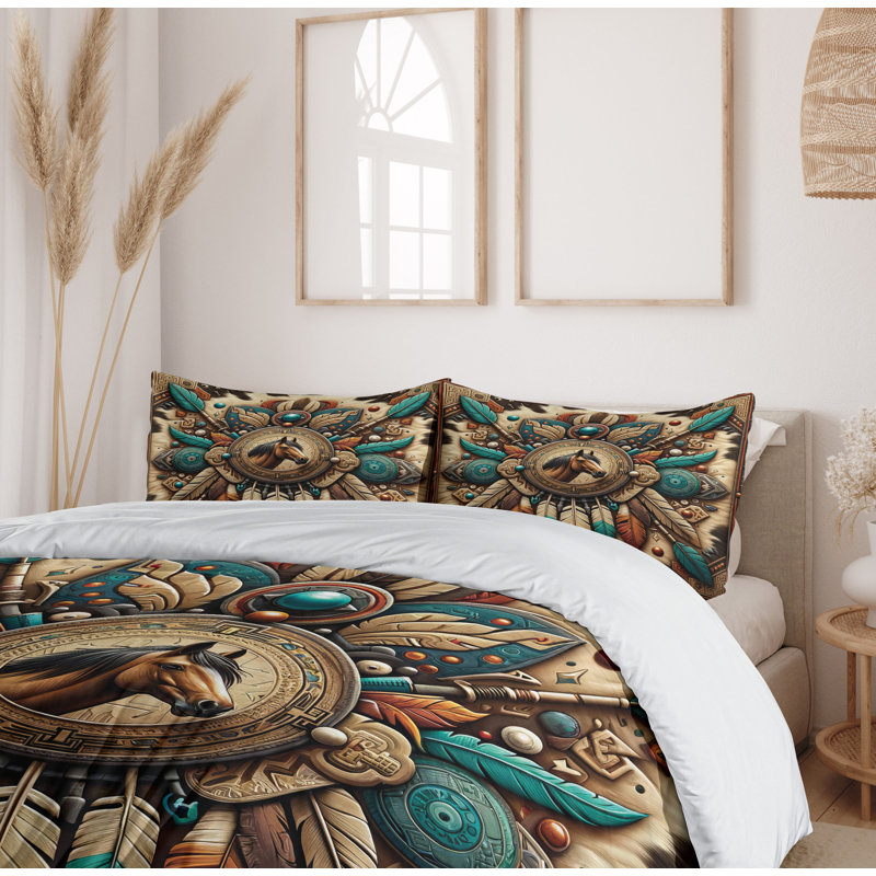 Rustic Duvet Cover, King Duvet Cover + 2 Standard Shams