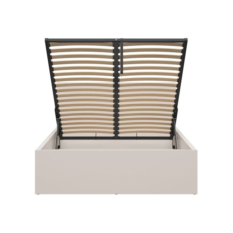 Aristocles Ottoman Bed with Headboard, European Double (140 x 200cm), Cashmere