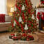 Ornements nordiques en forme d'arbre de Noël, ornements de Noël en macramé de coton avec frange