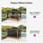 PURPLE LEAF Hardtop Gazebo for Patio Wood Grain Galvanized Steel with Netting-82512209