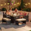 Ensemble de conversation en osier / rotin pour 7 personnes avec coussins Rochford-5635805-5635806