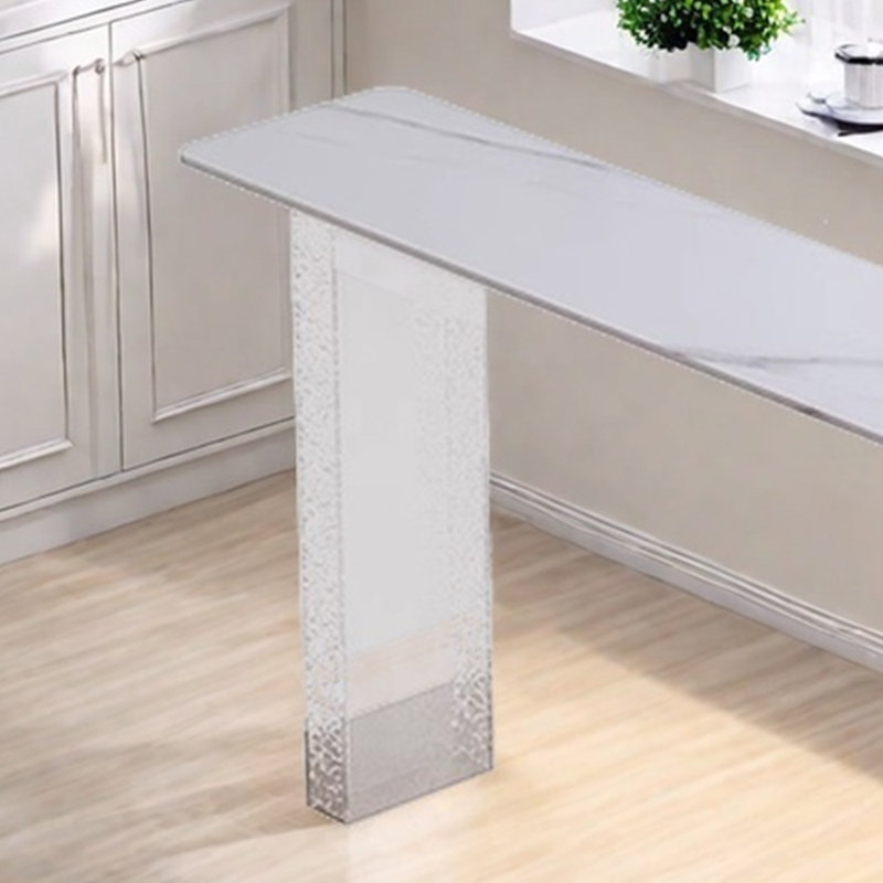 Table de bar flottante en acrylique, H 39,3 po x L 70,8 po x l 17,7 po