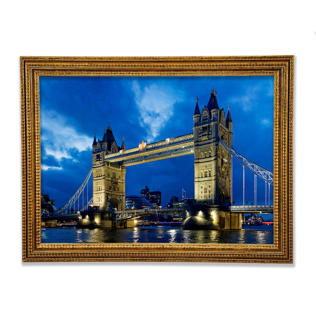 London Tower Bridge Blauer Nachthimmel - Druck