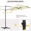 Braiya 256cm Cantilever Parasol-675058989
