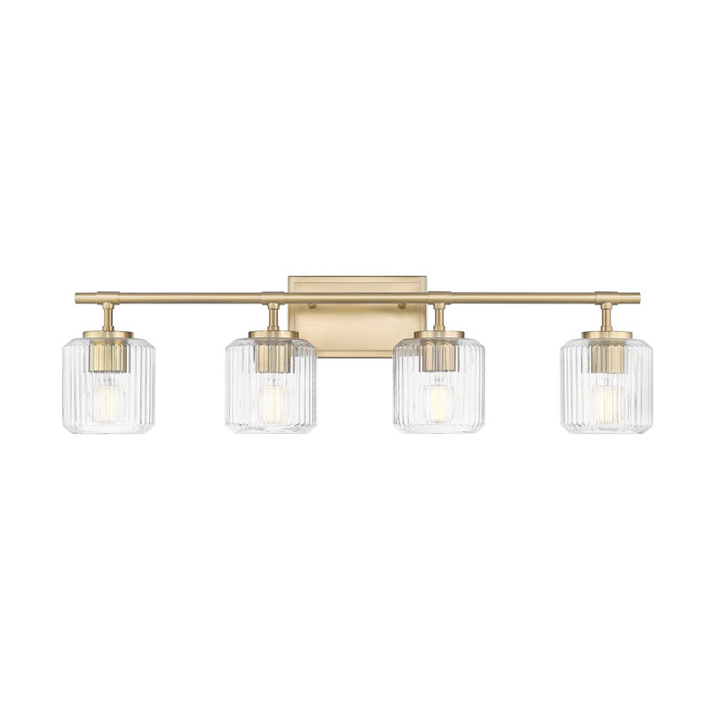 Braggs 4 Light Vanity, Brushed Gold