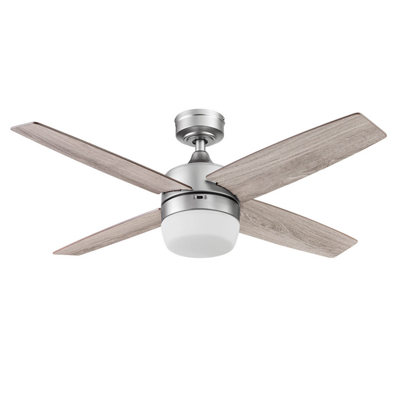 Atlas 44'' Ceiling Fan with LED Lights and Remote Included, Pewter