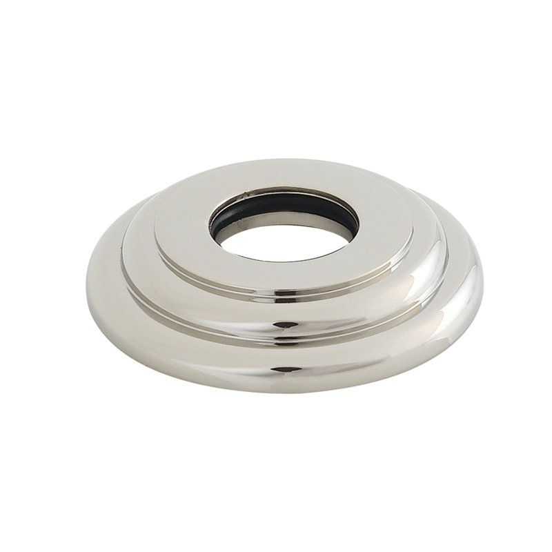 Bride de bras de douche ronde en laiton Kingston, Nickel poli