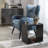 Etienne Aluminum Tray Top End Table with Storage