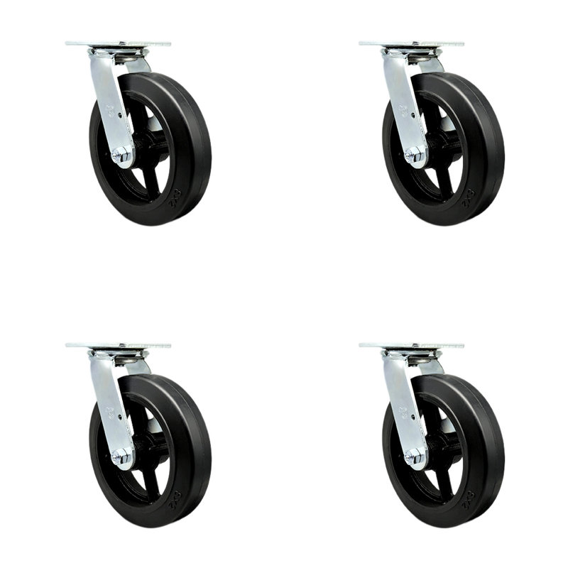 Rubber on Steel Caster