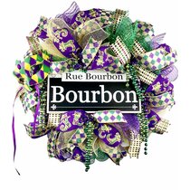 Verve home Furnishings on Instagram: Mardi Gras wreath available! Open  today 10-5! $350