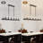 47 Inch 12-Light Modern Farmhouse Linear Chandelier with Clear Glass Shades-2051837345