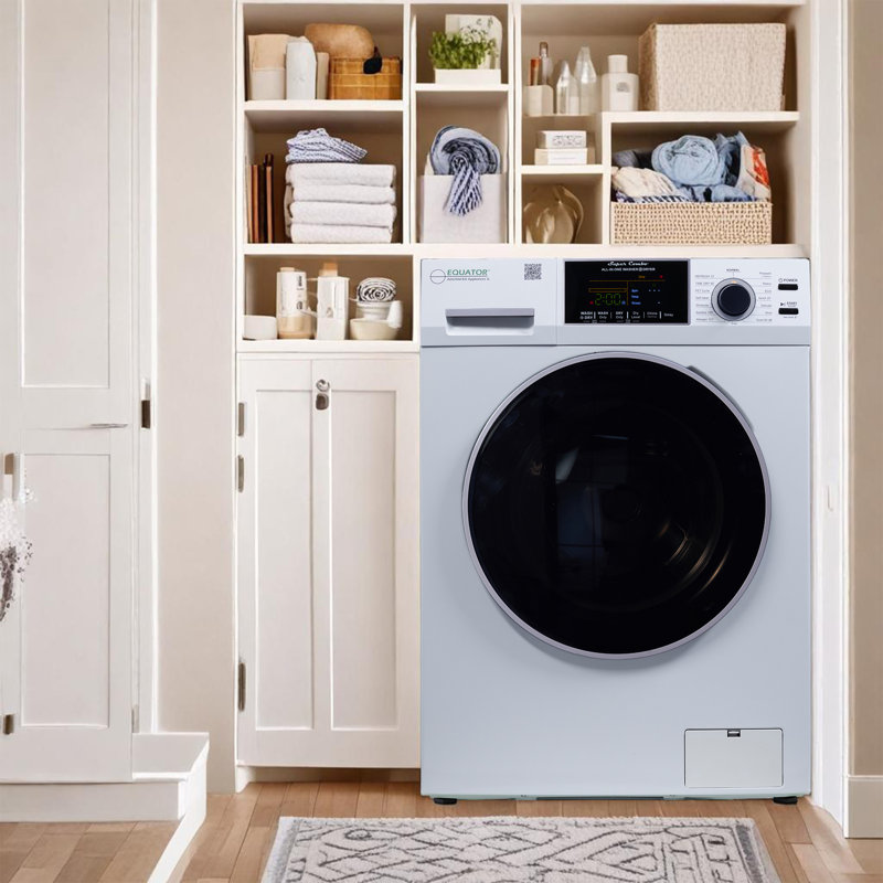     Laveuse et sécheuse tout-en-un Equator 100% sans ventilateur 1,62 pi³ / 15 lb 110 V 1400 tr / min, Blanc