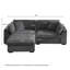 Canapé modulaire surdimensionné avec causeuse, canapé en chenille de 92,12 po-1570926642