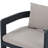Aluminum Dining Chair, Dark Gray Finish Frame With Beige Cushion, Set Of 2-1842947979
