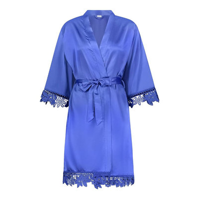 Satin Sateen Women Above Knee Bathrobe
