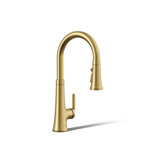 Tone Single Handle Pull Down Kitchen Sink Faucet with Three-Function Pull Down Sprayer