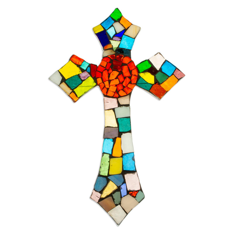 Stained glass inspired: Wrought Iron Religious Spiritual Wall Decor