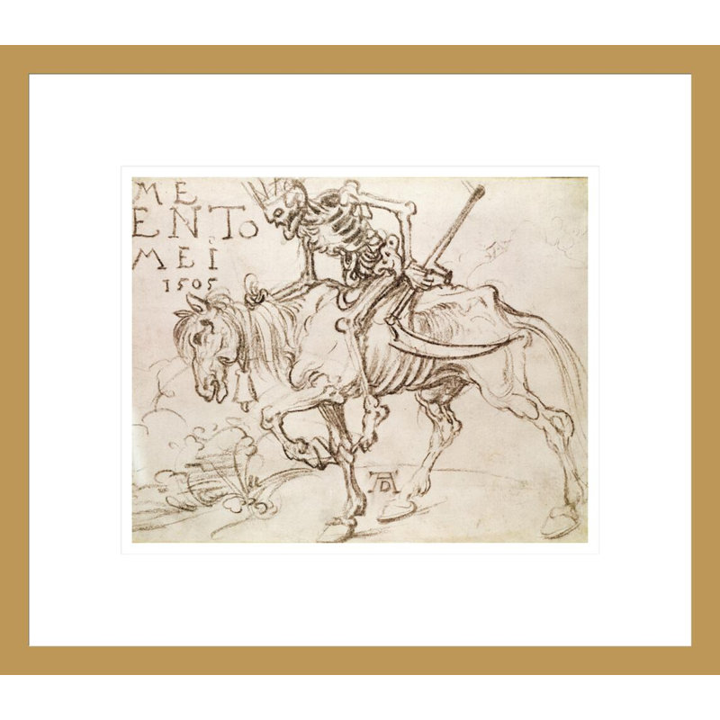 «La mort chevauchant» par Albrecht Dürer, impression giclée sur cadre, H 13,75 po x l 15,72 po