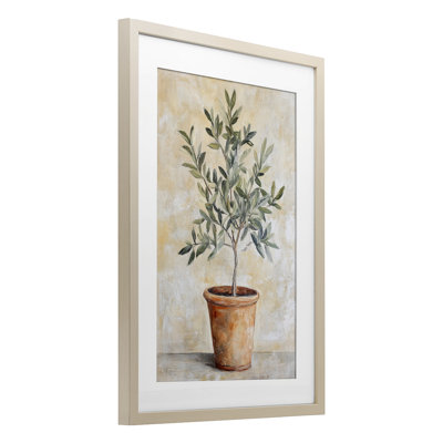 "House Plant" en terre cuite, reproduction encadrée sous verre, design par Petal Prints Design