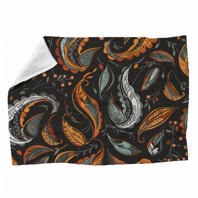 Jeté en peluche floral tendance